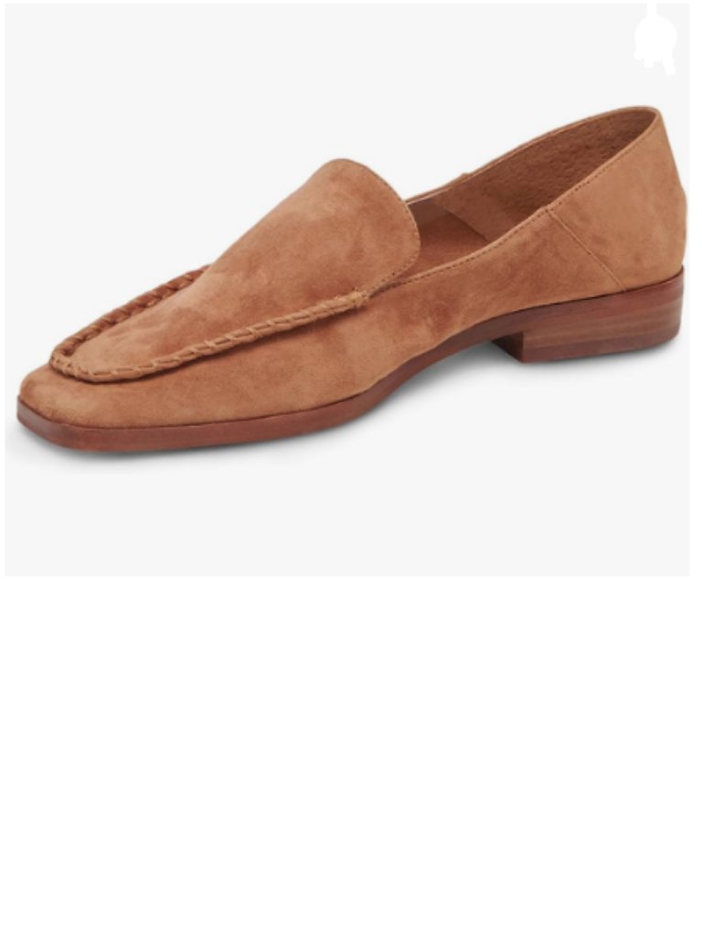 Ydn Brown Chic Chunky Low Heeled Loafer Closed Squared Toe Slip On Dress Shoe